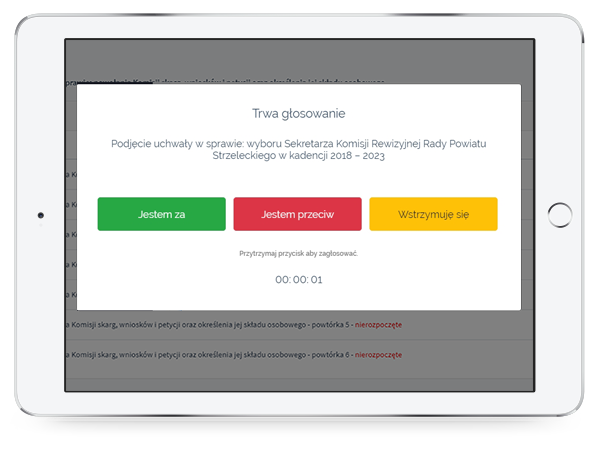 System głosowania i obsługi posiedzeń rady dla samorządów, uczelni i instytucji publicznych